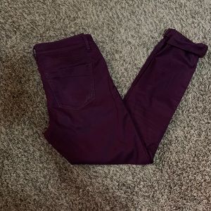 Plum-colored Express legging— Stella low rise